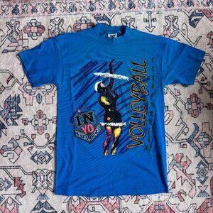 Vintage 90s Volleyball "In Yo Face" 1991 T-Shirt - size Medium